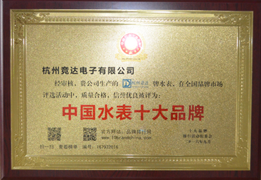 “2016年度中國(guó)水表十大品牌總評(píng)榜”榮耀揭曉！